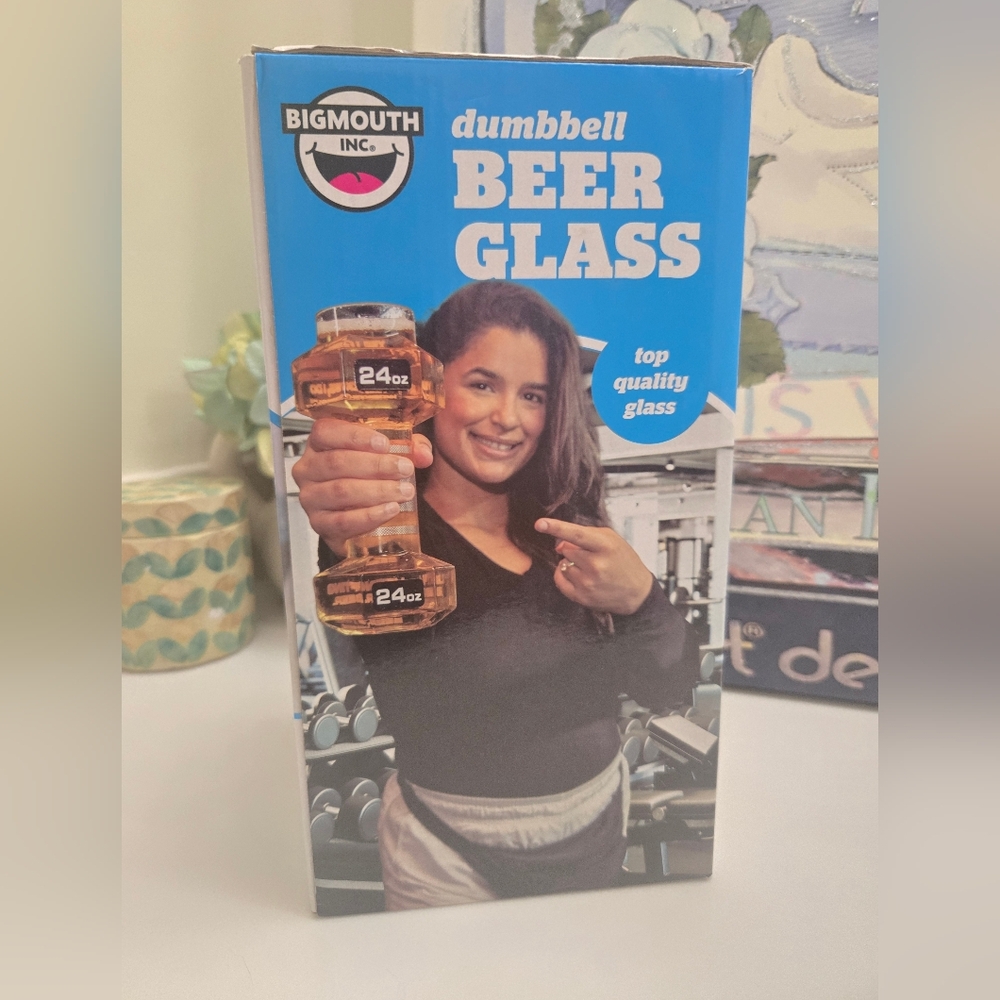BigMouth Inc. Dumbbell Beer Glass 24 oz NIB - Picture 4 of 4